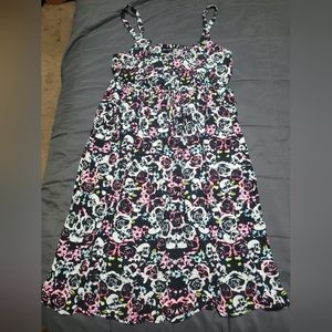 Torrid floral skull dress sz0